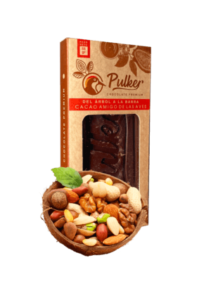 barra de chocolate al 70% PREMIUM frutos secos Biodiverso Café Chocolate y Conservación barra de chocolate al 70% PREMIUM frutos secos Biodiverso Café Chocolate y Conservación