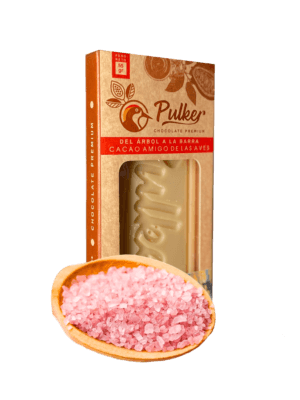 barra de chocolate blanco SAL ROSADA Biodiverso Café Chocolate y Conservación