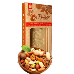 barra de chocolate blanco frutos secos Biodiverso Café Chocolate y Conservación