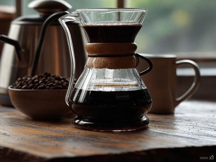 cómo prepara café de especialidad en método de filtrado Chemex